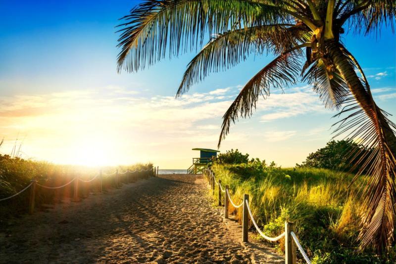 To the beach in Miami Beach