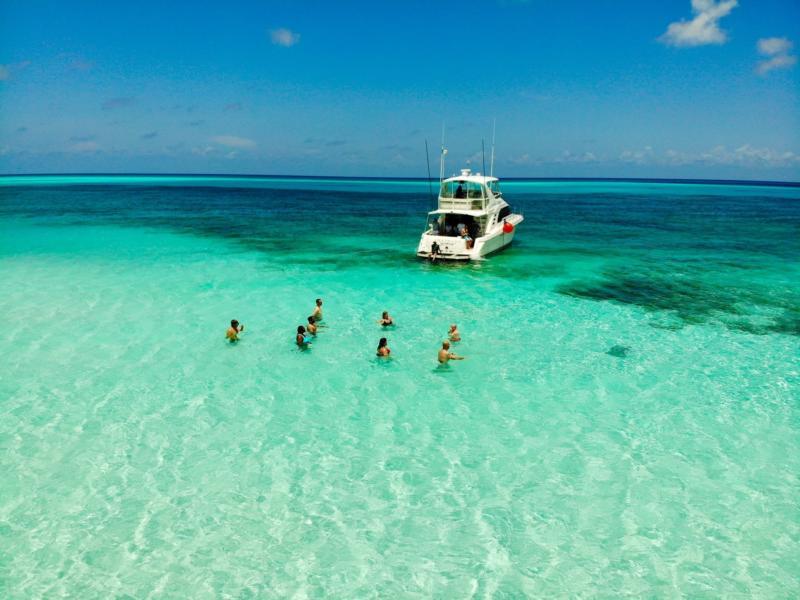 Cozumel in the water, snorkel