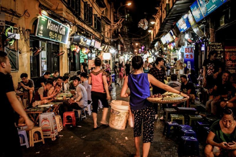 Eating Pho in Hanoi