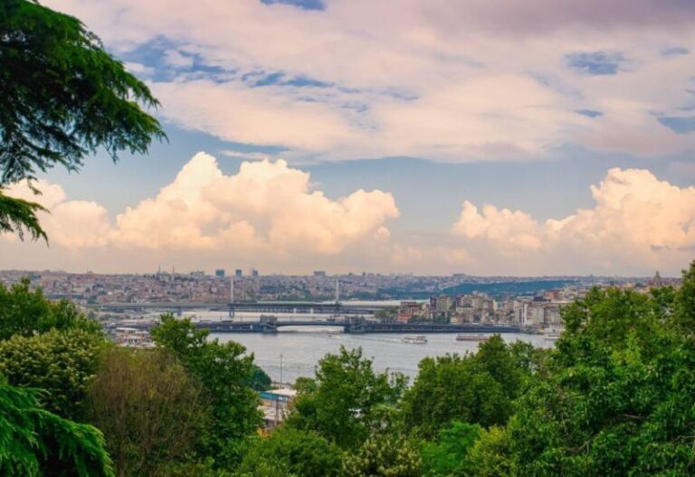 Istanbul skyline from Gülhane Park gardens